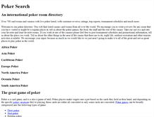Tablet Screenshot of pokersearch.com
